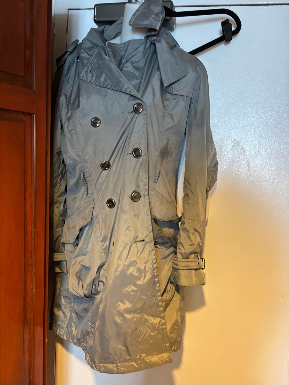 Burberry trench coat nylon jacket nova check logo 2 coats in one